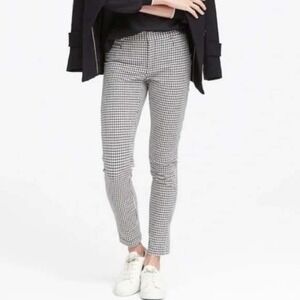 Banana Republic Sloan Fit Plaid Ankle‎ Pants Size 8 Trousers Career Houndstooth